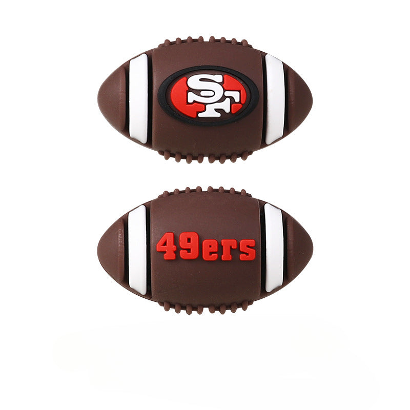 Wholesale 20pcs Rugby Team 3D Focal Beads DIY Bead Accessories ACC-BDS-RongFa042