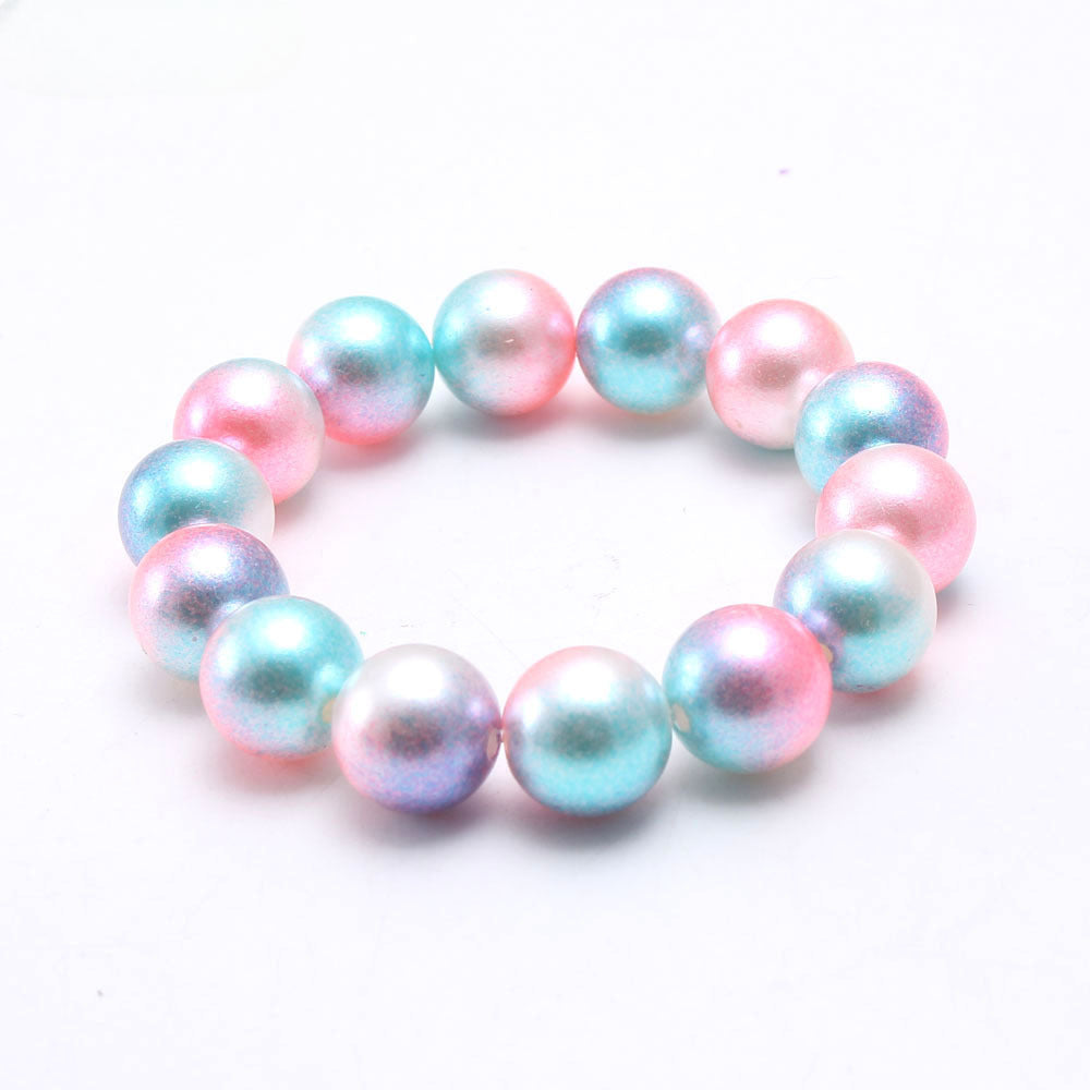 Wholesale Colorful Acrylic Pearl Children's Beaded Bracelet ACC-BT-NiJia002