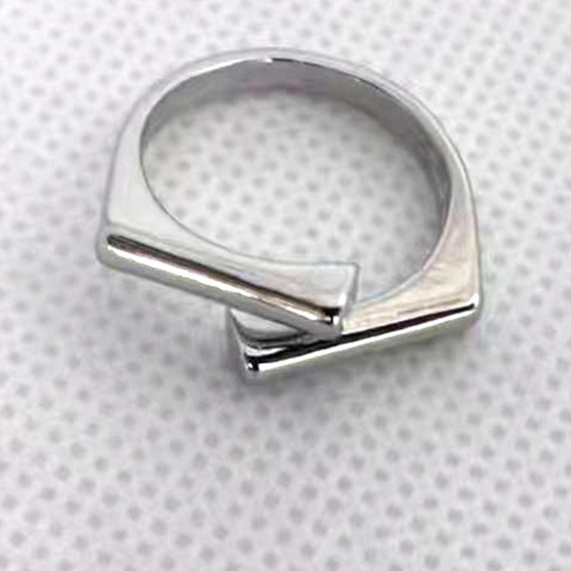 Wholesale Geometric Polished Interlaced Rings ACC-RS-YuMei017