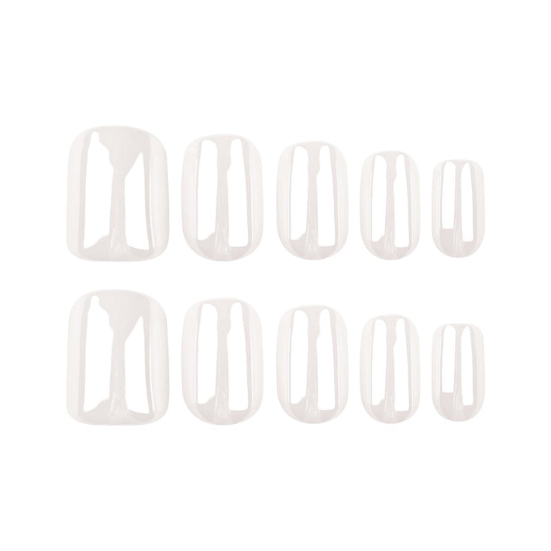 Wholesale 24 Pieces/box Moonlight White Press-on Nails Kits Nail Stickers ACC-NS-LeFan093