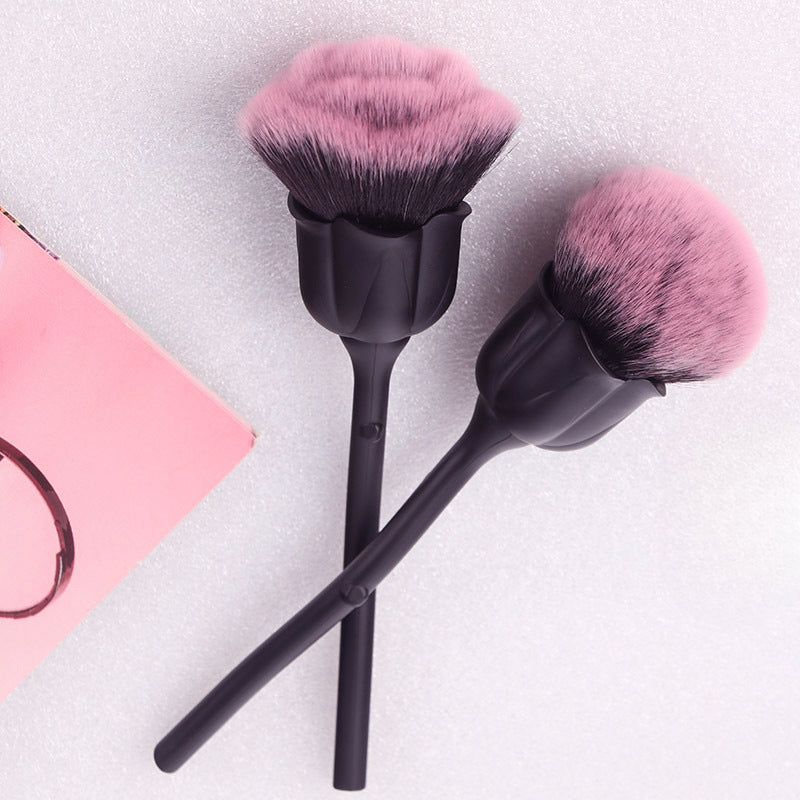 Wholesale Single Black Rose Loose Powder Makeup Brush ACC-MB-Juka002
