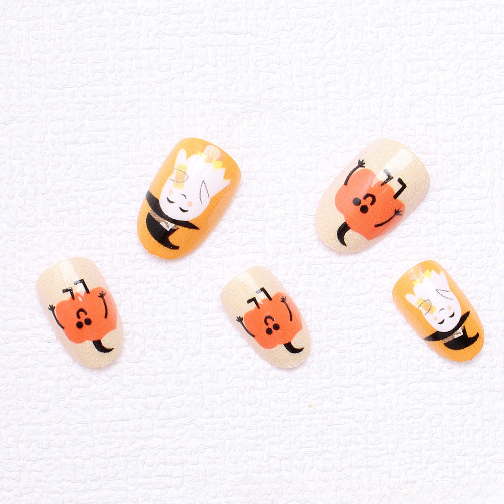 Wholesale 24 Pieces/box Halloween Press-on Nails Kits Nail Stickers ACC-NS-XingNai034