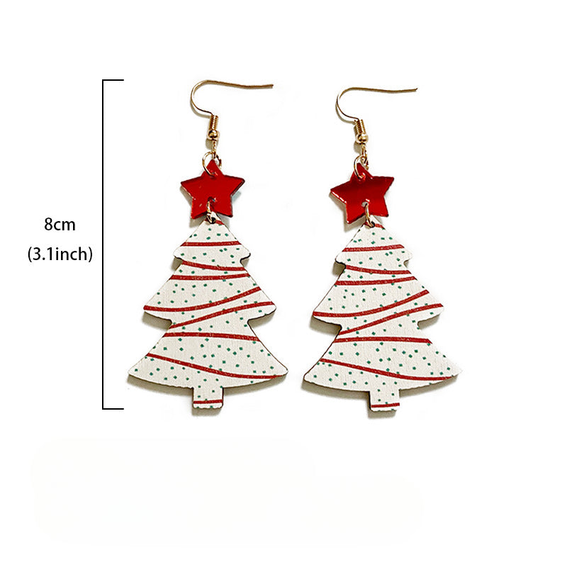 Wholesale Christmas Tree Wooden Earrings ACC-ES-XinChuan025