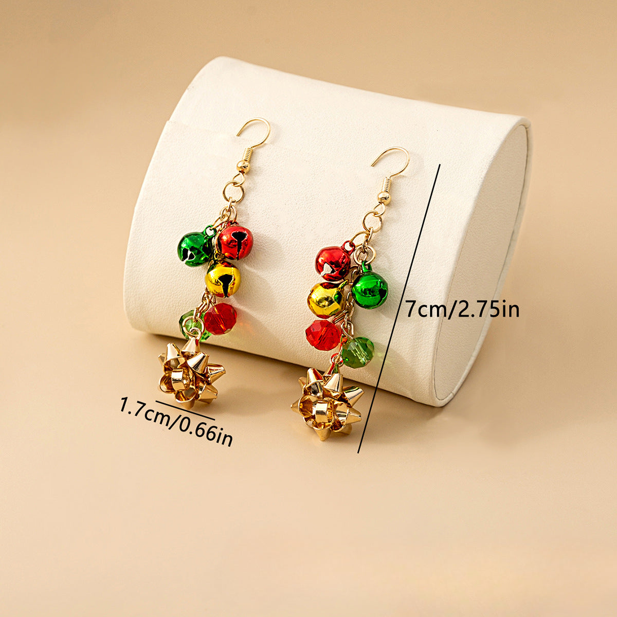 Wholesale Christmas Colorful Bell Tassel Earrings ACC-ES-MDD073