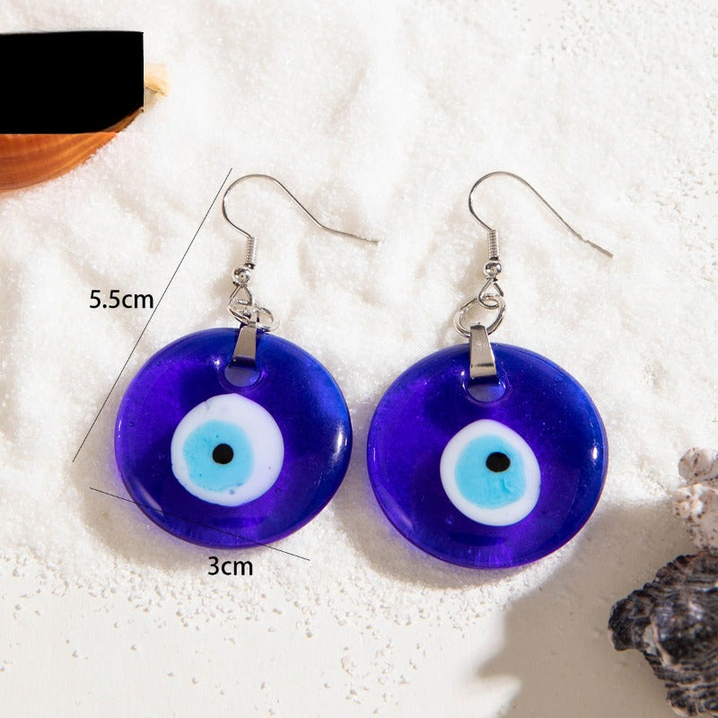 Wholesale Blue Evil Eye Pendant Necklace Earrings Jewelry Set ACC-NE-YongGe016