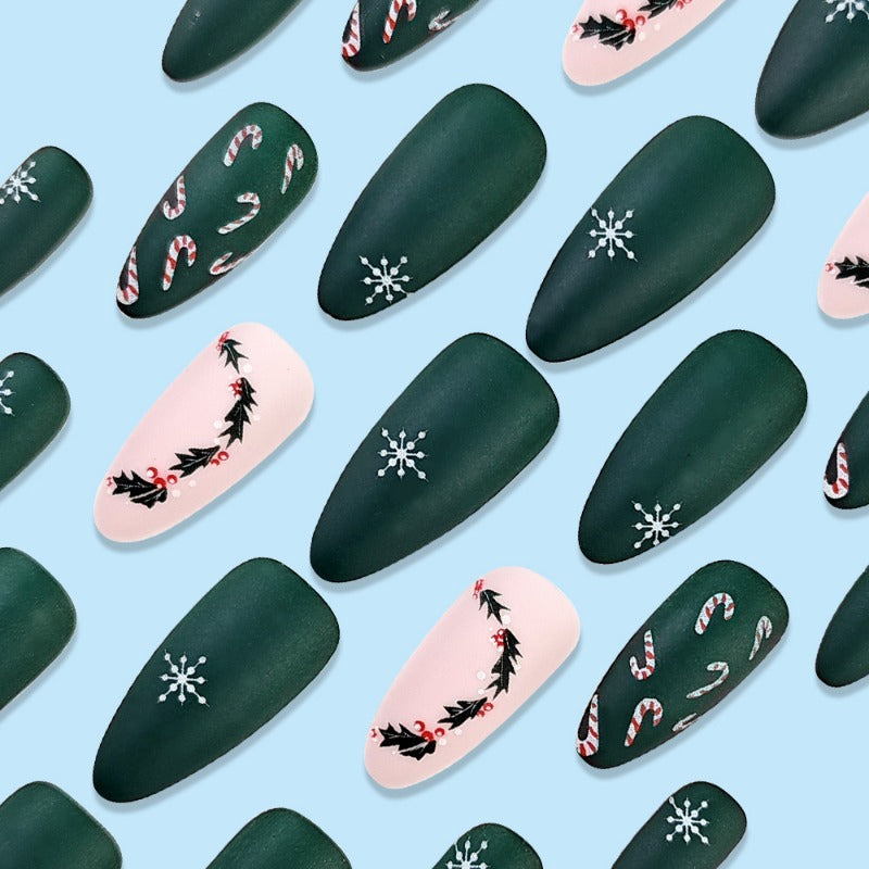 Wholesale 24 Pieces/box Christmas Snowflake Nails Kits Nail Stickers ACC-NS-QXJ036