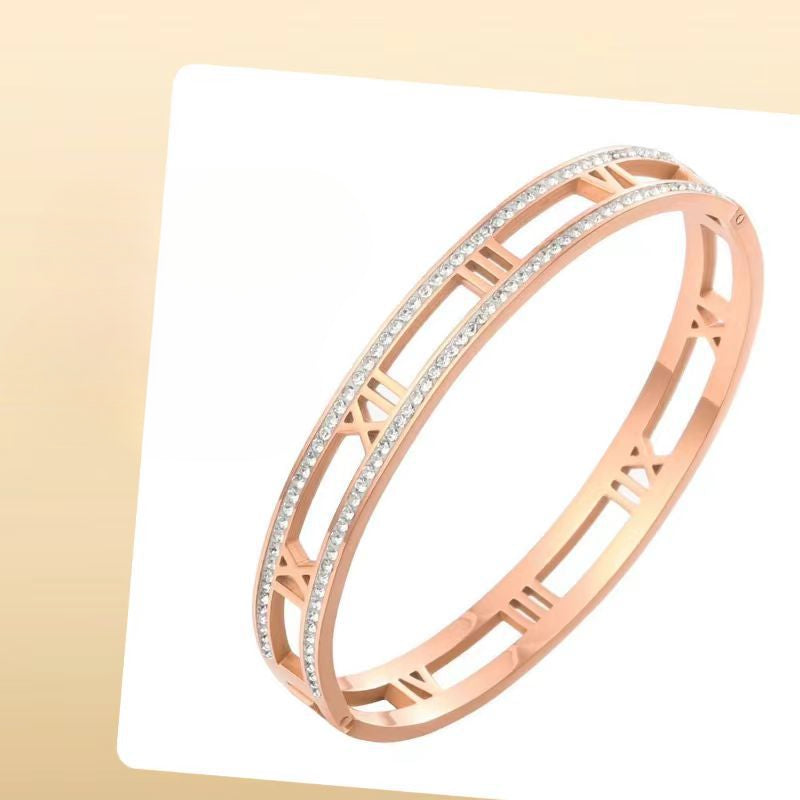 Wholesale Titanium Steel Bracelet Roman Numeral Bracelet ACC-BT-Ruih003
