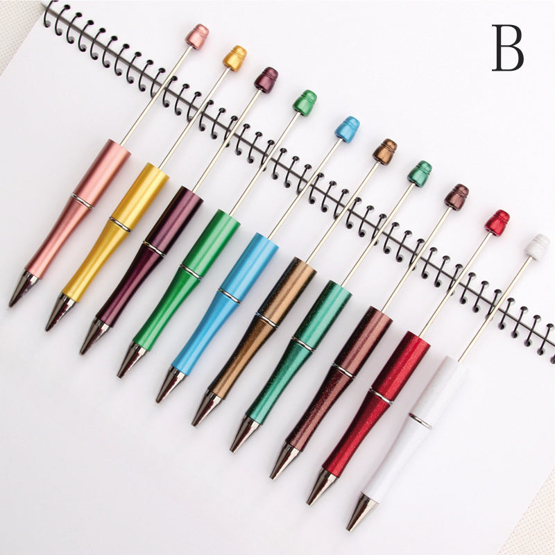 Wholesale 5PCS Beadable Pens Solid Color Gradient Color DIY Beaded Pen Gift Office Supplies ACC-PN-JinBN013