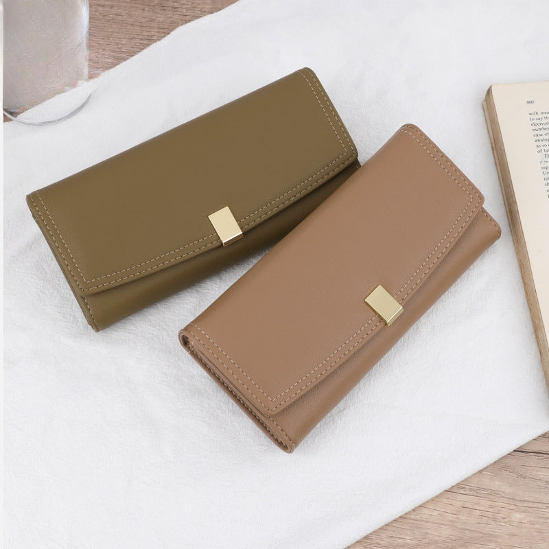 Wholesale Dark Long Large Trifold Clutch Wallet ACC-WT-Tailian004