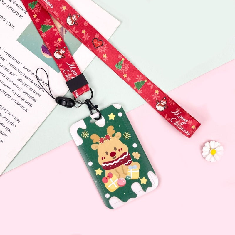 Wholesale Cute Christmas Card Set Lanyard Keychain ACC-KC-BG001