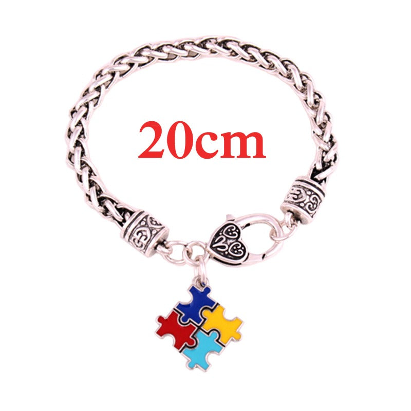 Wholesale Geometric Jigsaw Alloy Plated Bracelet ACC-BT-Houh003