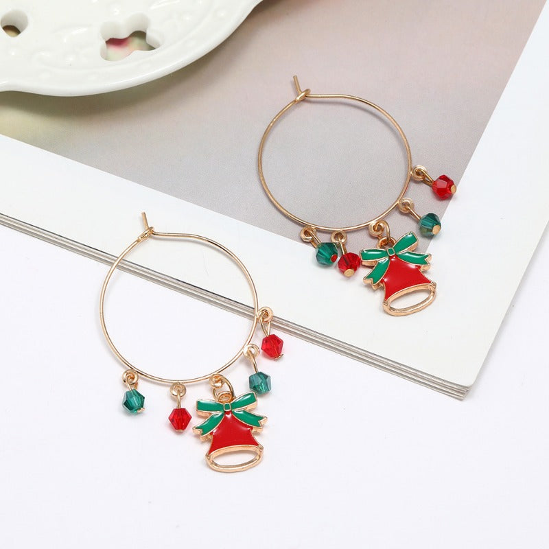 Wholesale Christmas Tree Bell Boots Pendant Earrings ACC-ES-DingZhou001