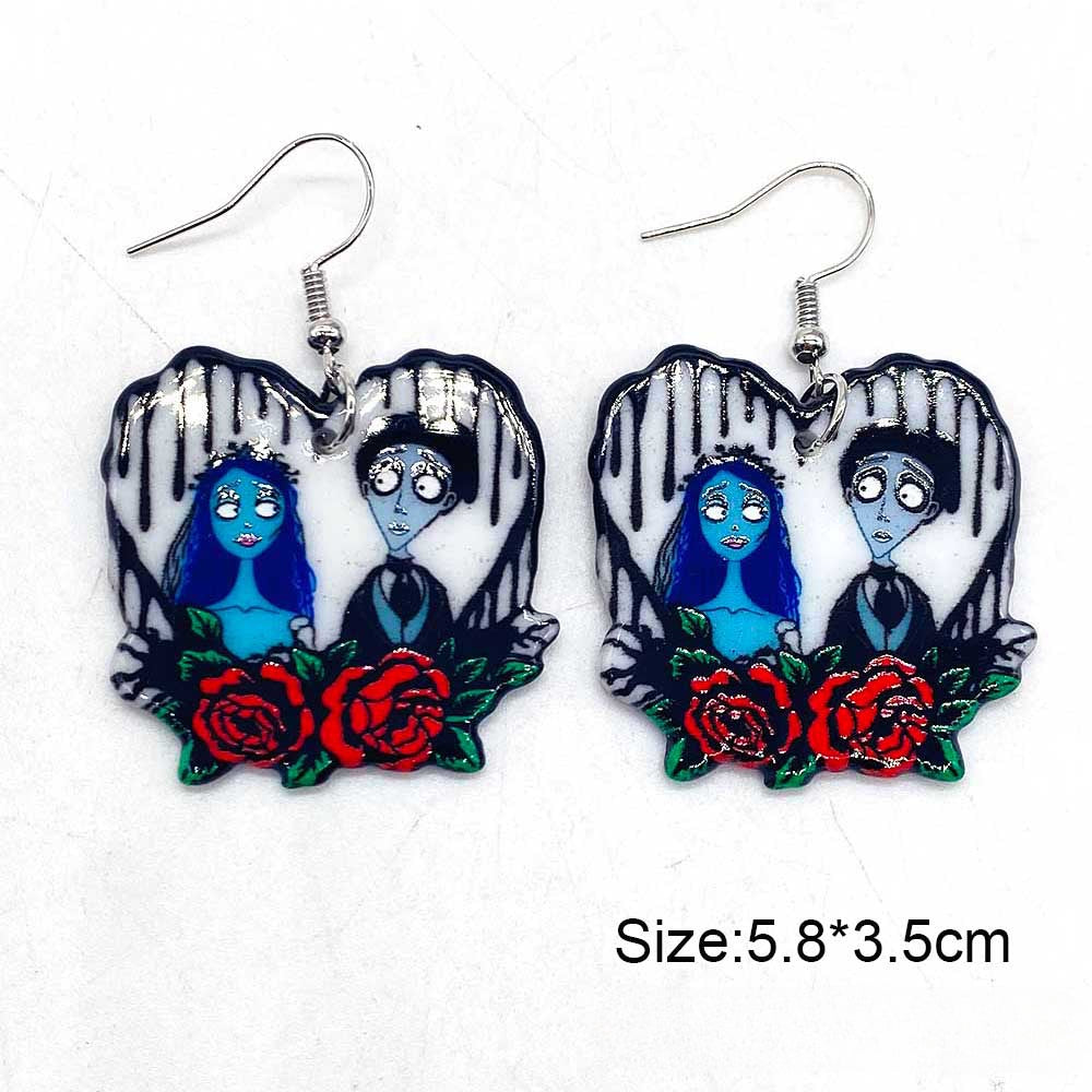 Wholesale Valentine's Day Halloween Acrylic Cartoon Anime Zombie Earrings ACC-ES-ChenY082
