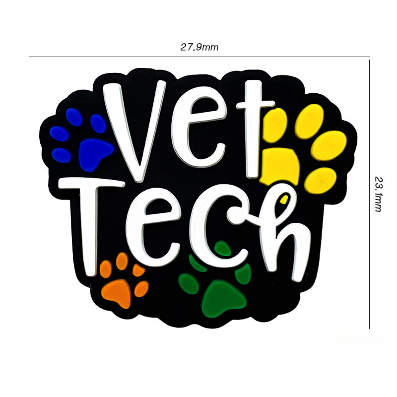 Wholesale 10pcs Colorful Dog Paws Food Grade Cartoon Beads Focal Beads DIY Accessories ACC-BDS-WDX071