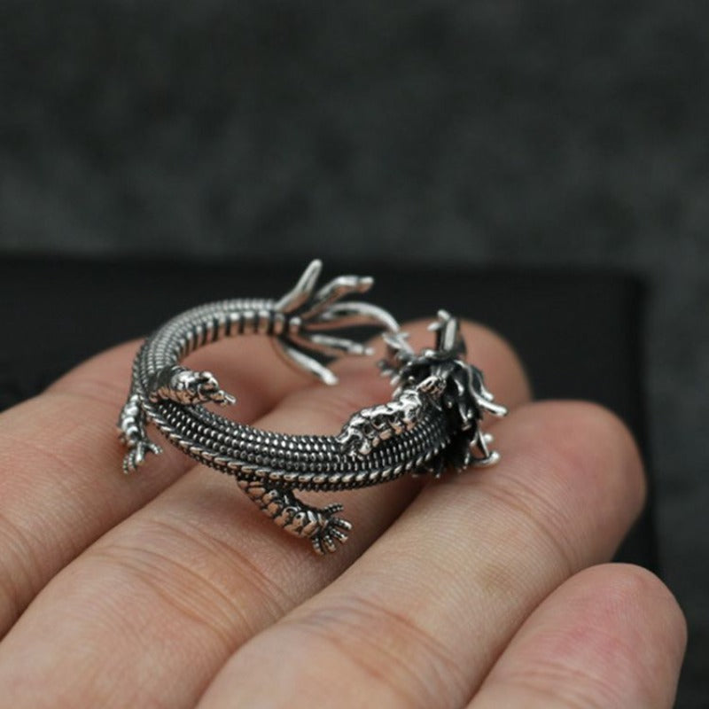 Wholesale Men's Chinese Dragon Head Ring ACC-RS-YuMei001