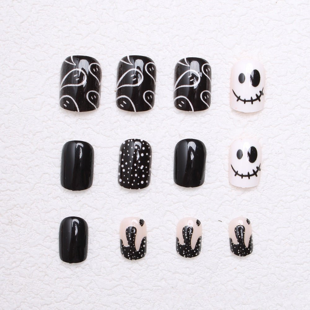 Wholesale 24 Pieces/box Halloween Press-on Nails Kits Nail Stickers ACC-NS-XingNai035