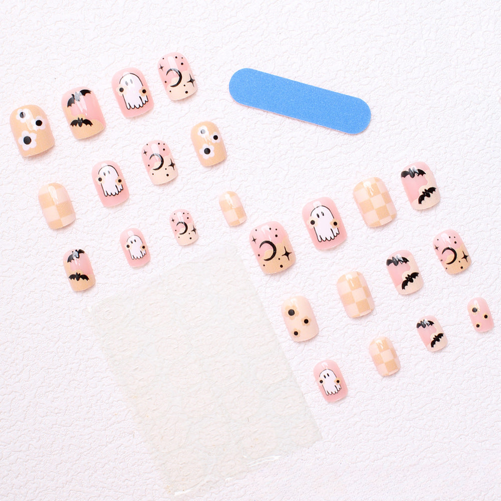 Wholesale Halloween 24 Pieces/box Press-on Nails Kits Nail Stickers ACC-NS-XingNai017