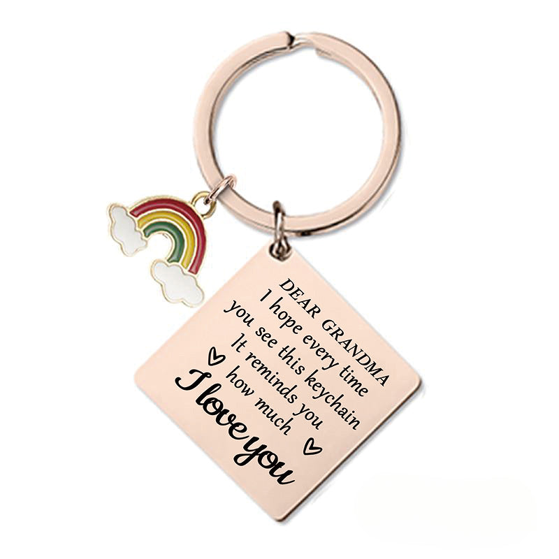 Wholesale Mother's Day Gift Metal Square Keychain ACC-KC-Ganggu007