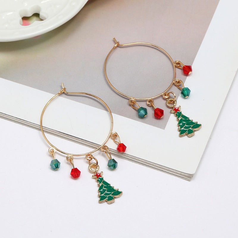 Wholesale Christmas Tree Bell Boots Pendant Earrings ACC-ES-DingZhou001