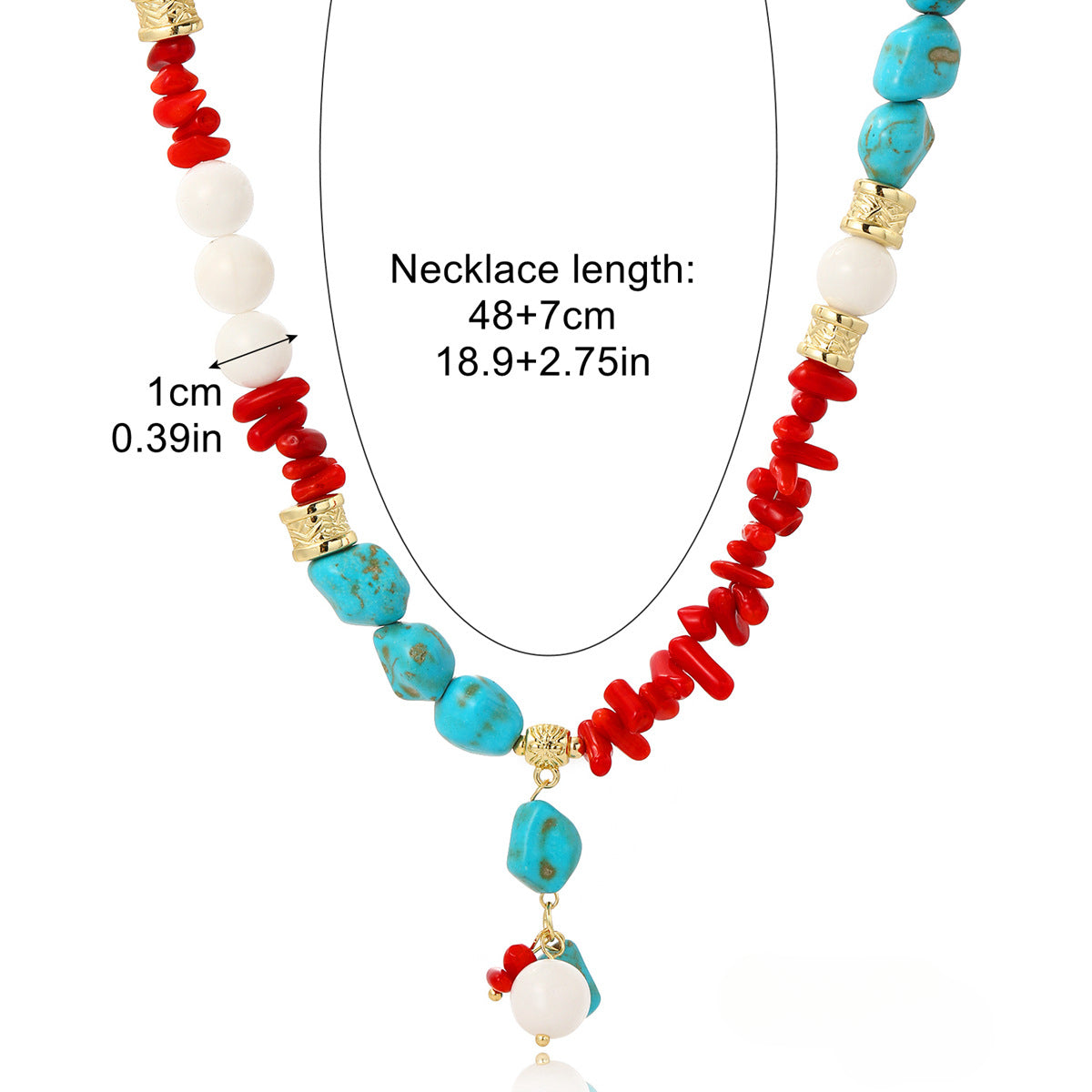 Wholesale Vintage Turquoise Bohemian Turquoise Ethnic Style Necklace ACC-NE-ManYi014
