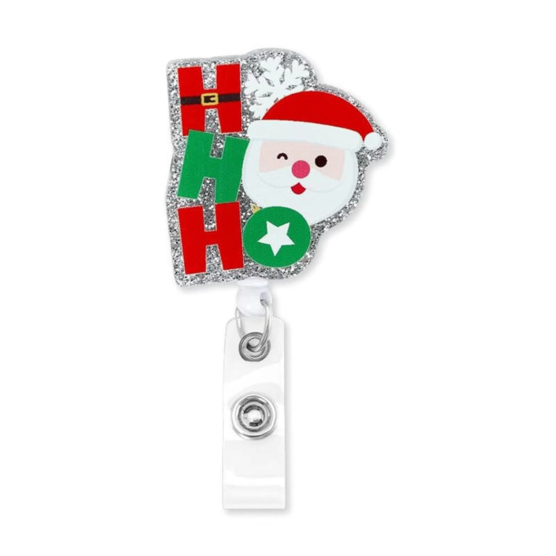 Wholesale Christmas Snowman Badge Scroll Keychain ACC-KC-LingYu010