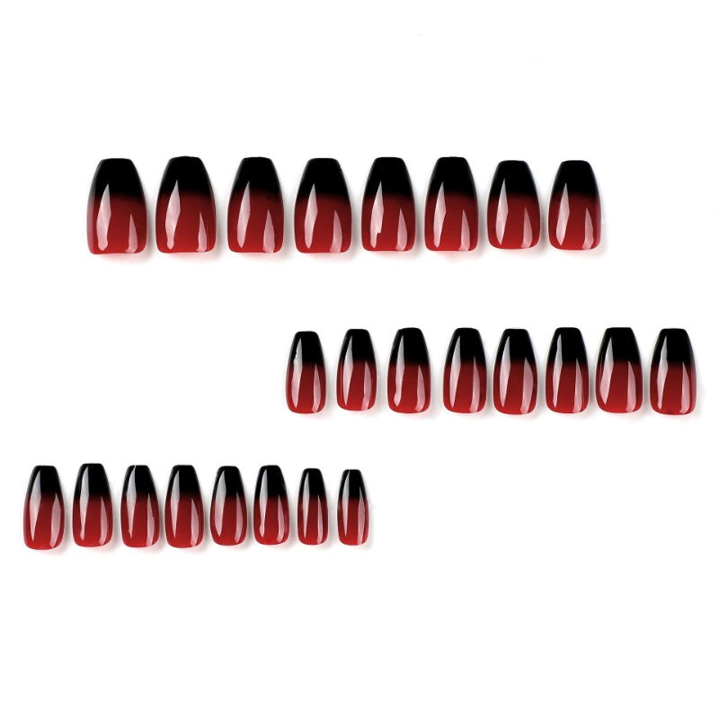 Wholesale 24 Pieces/box Black and Red Nails Kits Nail Stickers ACC-NS-LeFan176