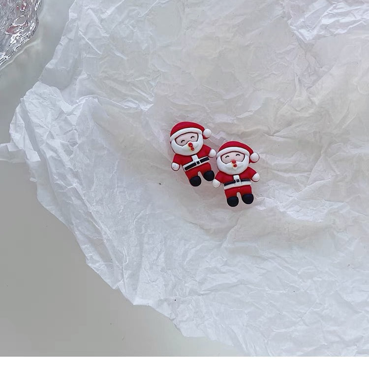 Wholesale Christmas Santa Claus Elk Ear Studs Clip Earrings ACC-ES-Yijia002