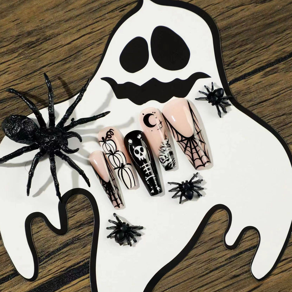 Wholesale 24 Pieces/box Halloween Press-on Nails Kits Nail Stickers ACC-NS-XingNai025