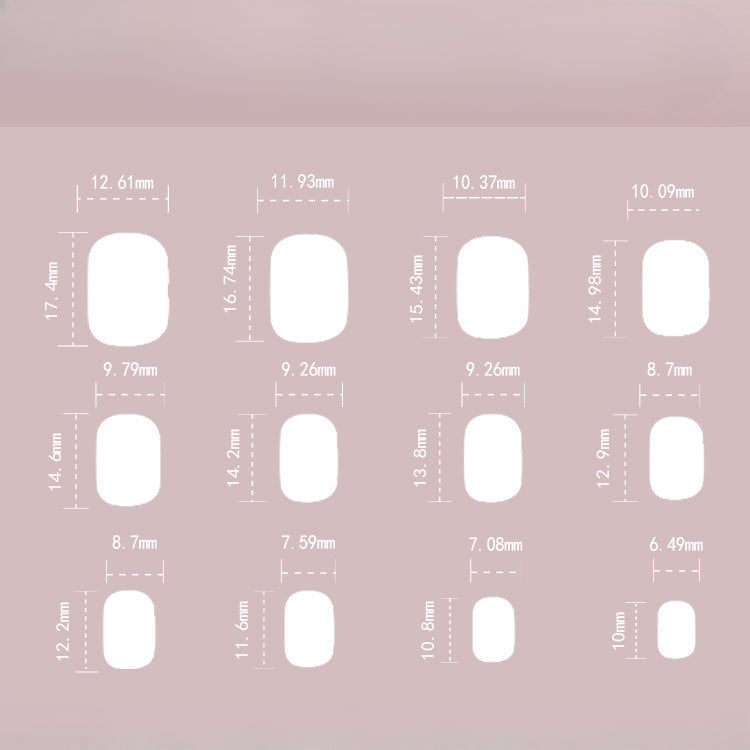 Wholesale Pieces/box White Heart Red Spider Press-on Nails Kits Nail Stickers ACC-NS-LeFan036