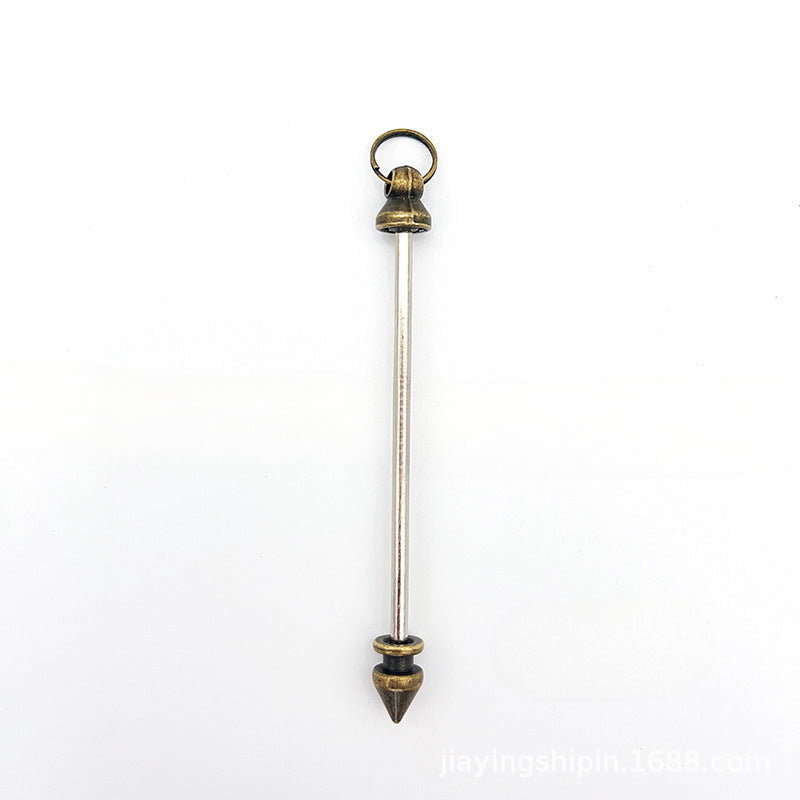 Wholesale 5pcs Beadable Bars Pointed Rivets Removable DIY Beaded Keychain ACC-KC-JiaYing001