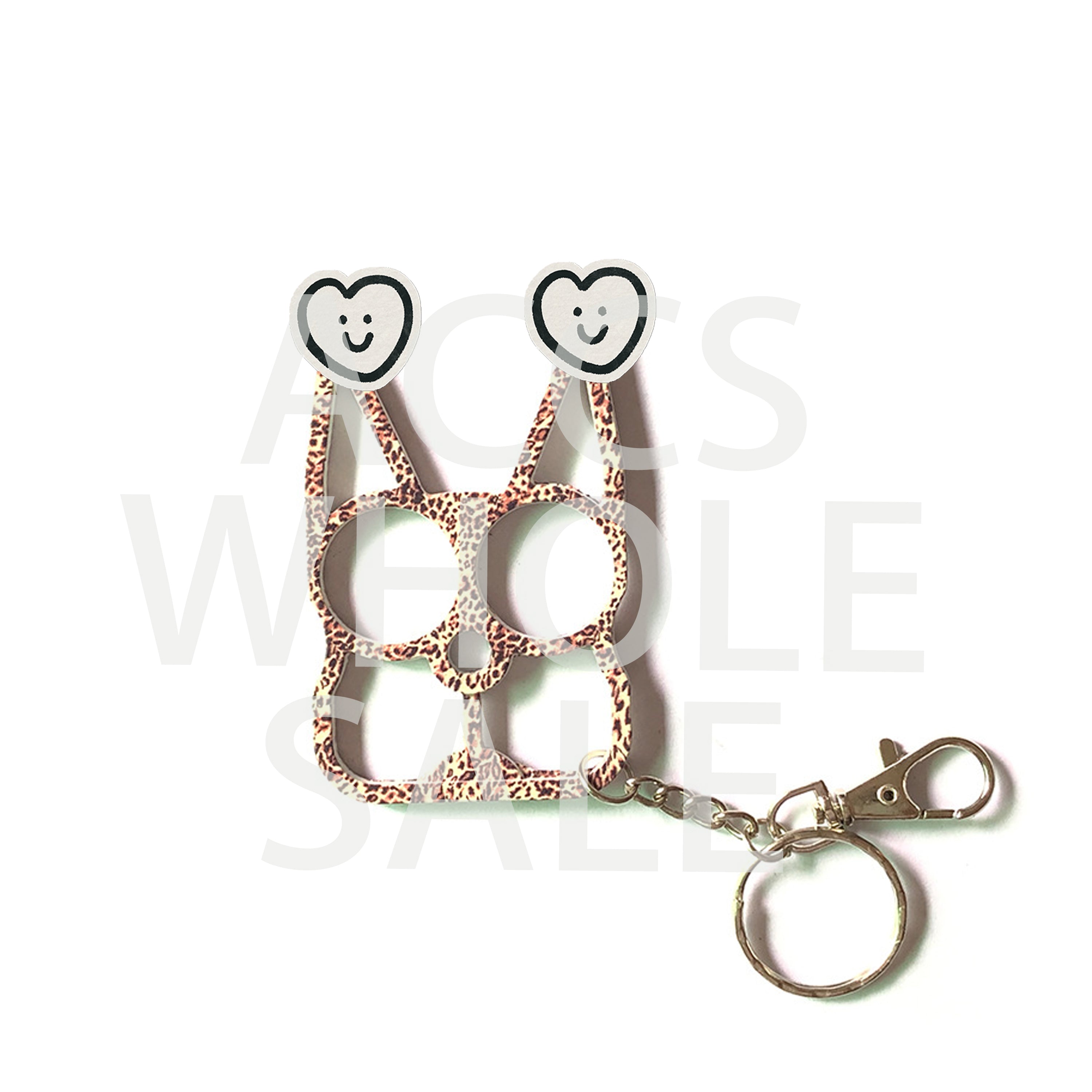 Wholesale Outdoor Gear Colorful Leopard Print Metal Keychains