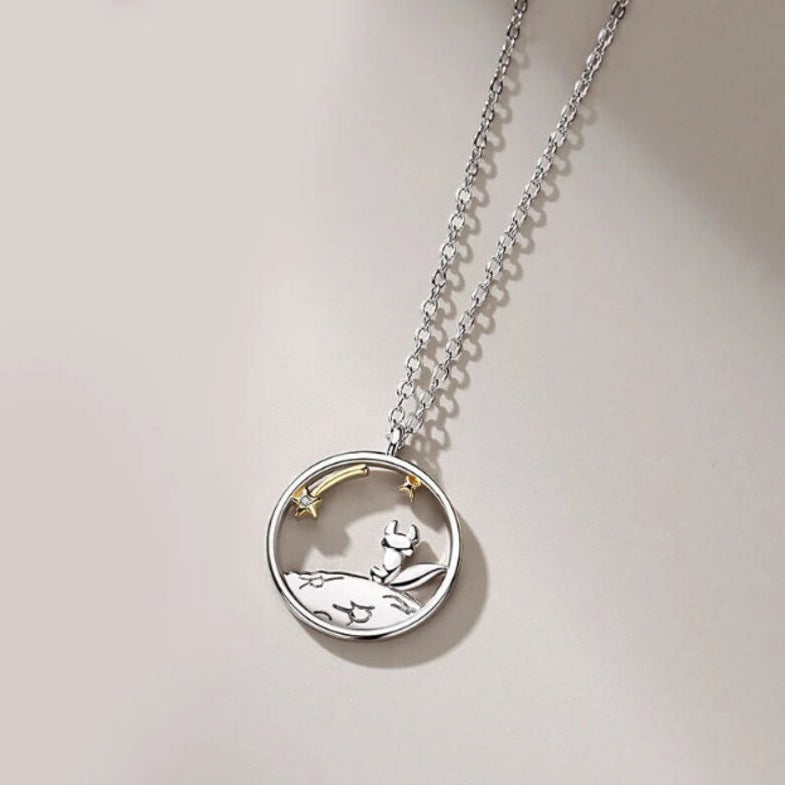 Wholesale Couple Necklace Cartoon Pendant Sterling Silver Sweater Chain Long Necklace ACC-NE-YunJin001