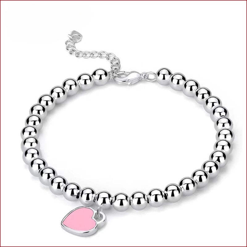Wholesale Fashion Round Bead Heart Bracelet ACC-BT-WeiHua001