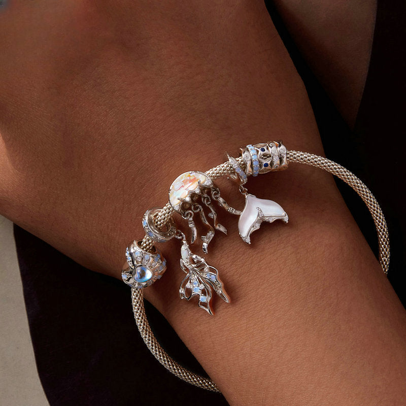 Wholesale Ocean Series Mermaid Tail Diy Pendant Accessories S925 Sterling Silver Beads Charms ACC-CHS-YinZhiyun006