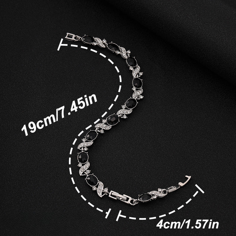 Wholesale Cross-shaped Colorful Zircon Seven Color Bracelet ACC-BT-YunJ010