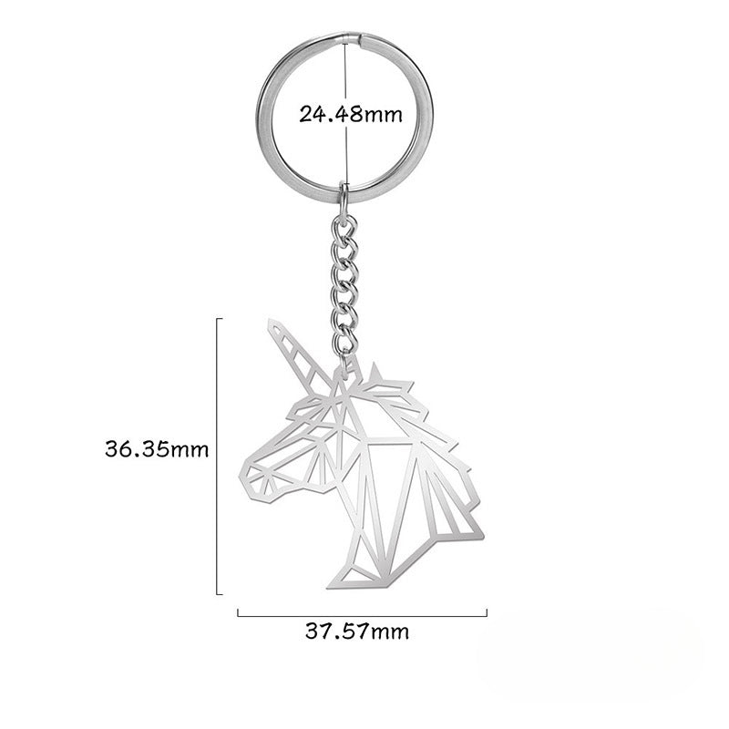 Wholesale 304 Stainless Steel Hollow Animal Pendant Hip Hop Keychain ACC-KC-GeXiang001