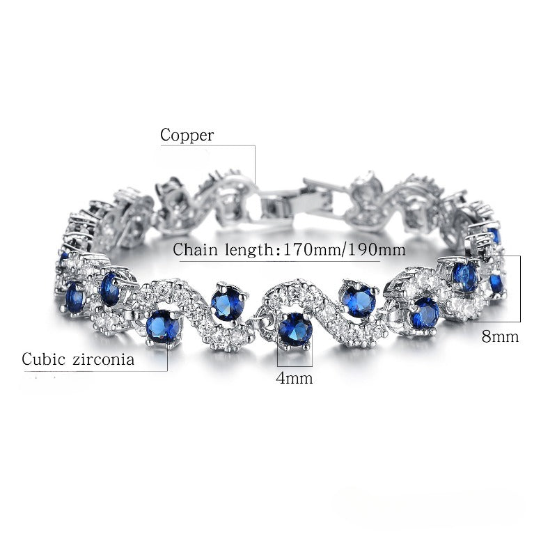 Wholesale Zirconia White Gold Plated Bracelets ACC-BT-OPK004