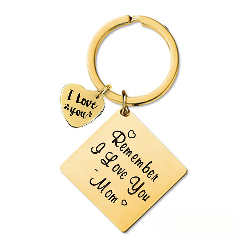 Wholesale Mother's Day Gift Metal Square Keychain ACC-KC-Ganggu006