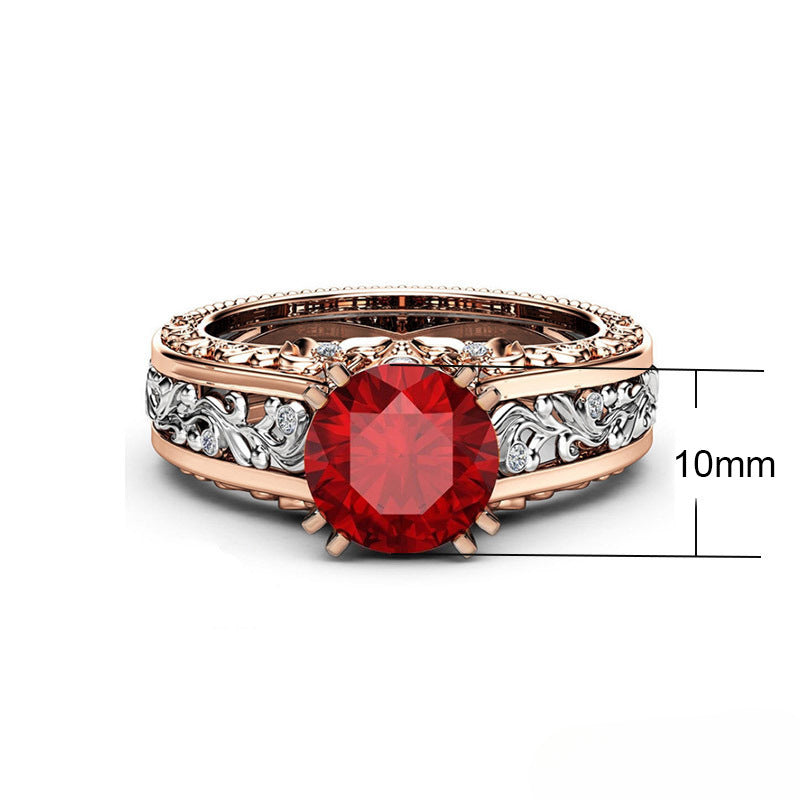 Wholesale Ladies Ring Alloy Plated 14k Rose Gold Color Separated Ring ACC-RS-Caos001