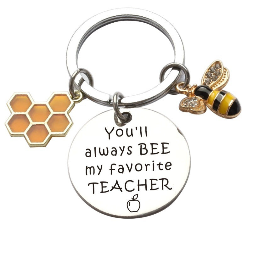 Wholesale Stainless Steel Keychain Cartoon Little Bee Creative Cute Keychain ACC-KC-Chenz002