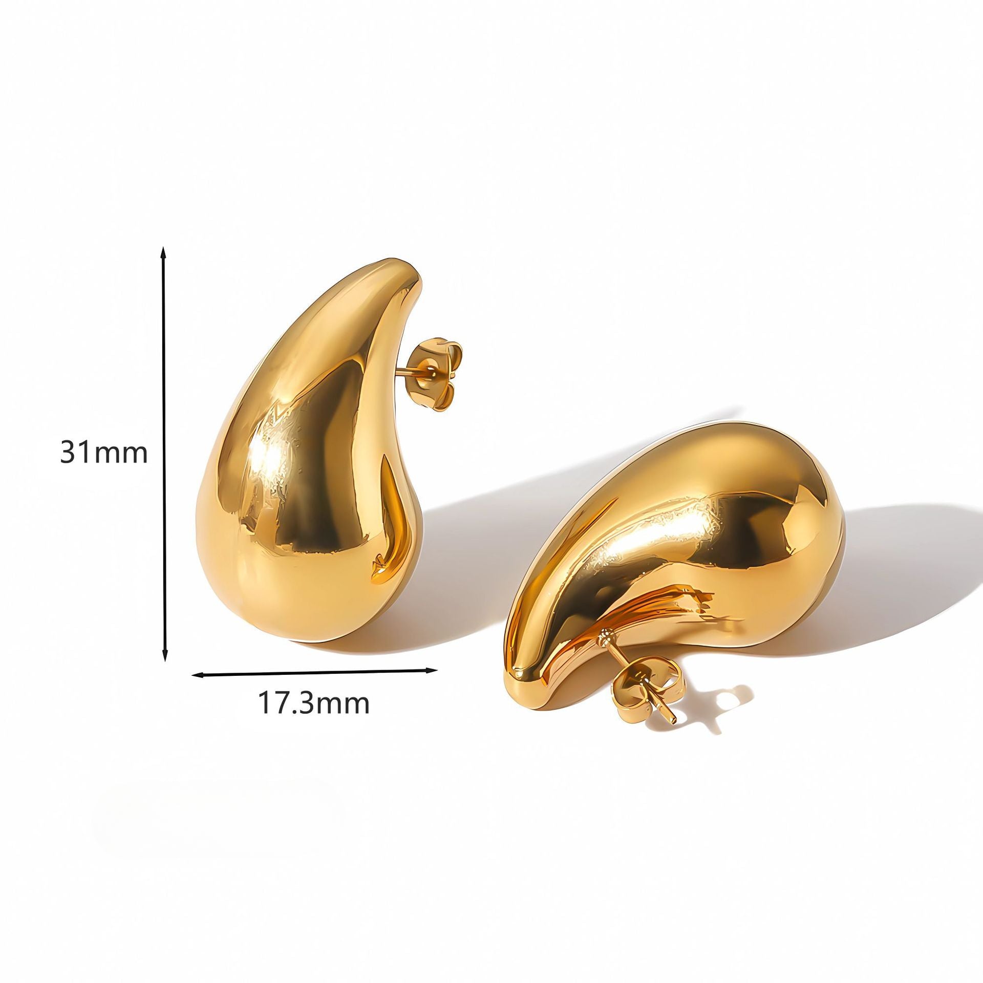 Wholesale Curved 18K Gold Stainless Steel Earrings ACC-ES-LiQuan011