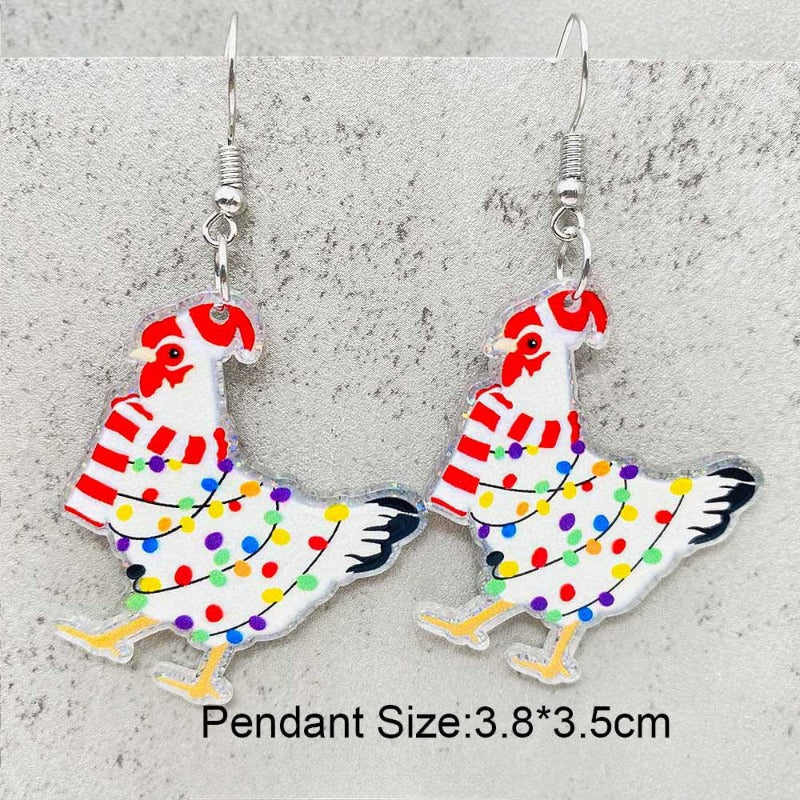 Wholesale Christmas Candy Snowman Acrylic Earrings ACC-ES-ChenY092