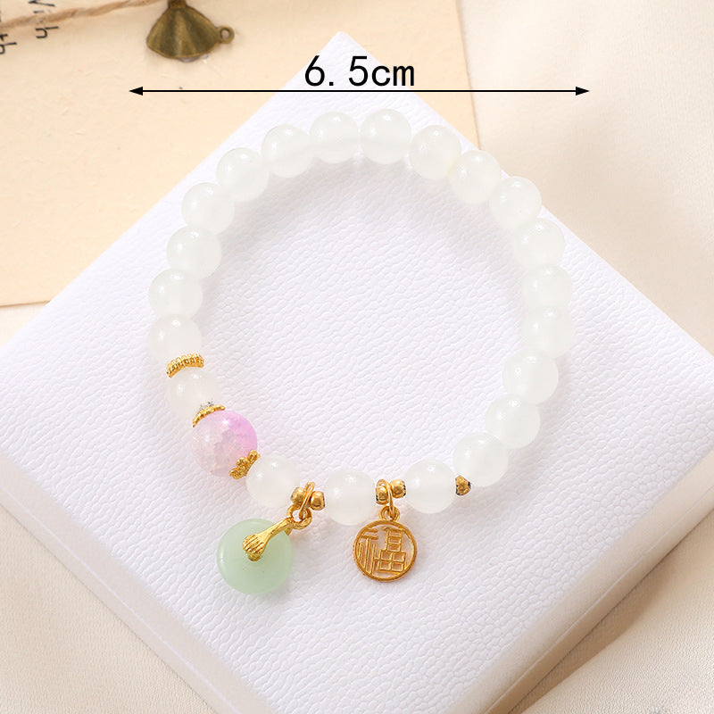 Wholesale Lily of The Valley Crystal Glass Beaded Bracelet ACC-BT-YiL001