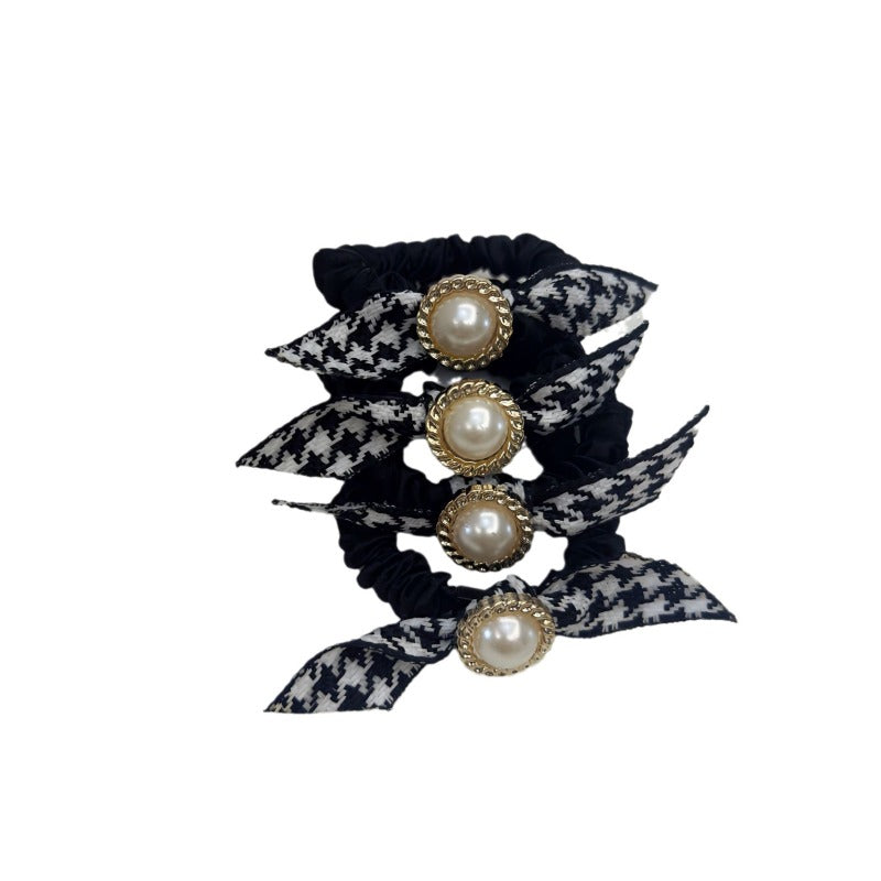 Wholesale 10pcs Autumn and Winter Houndstooth Bow Hair Scrunchies ACCVIP-HS-Yimu004