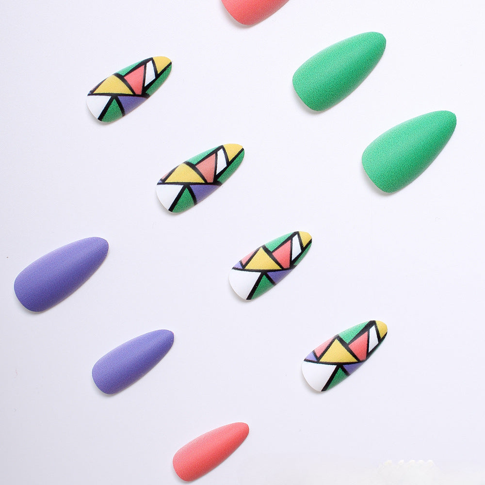 Wholesale 24 Pieces/box Press-on Nails Kits Nail Stickers ACC-NS-XingNai011