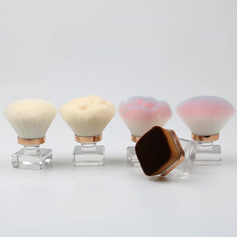 Wholesale Mushroom Head Dust Brush Portable Transparent Base Loose Powder Brush ACC-MB-Juka003
