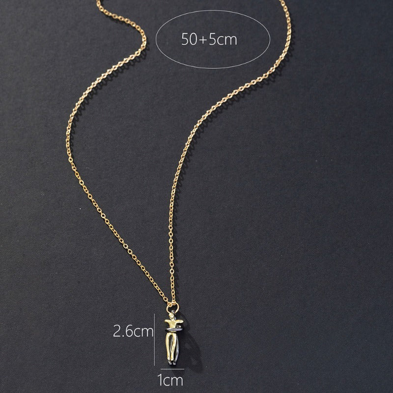 Wholesale Two-color Valentine's Day Hug Clavicle Necklace ACC-NE-QingHe003