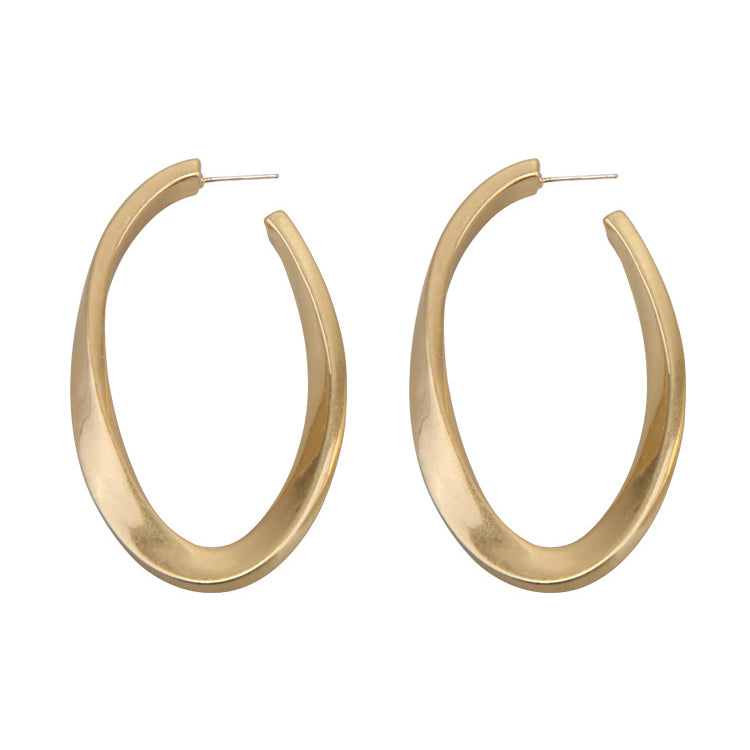 Wholesale Vintage Exaggerated Geometric Oval Large Circle Earrings Statemente Earrings ACC-ES-SZL001