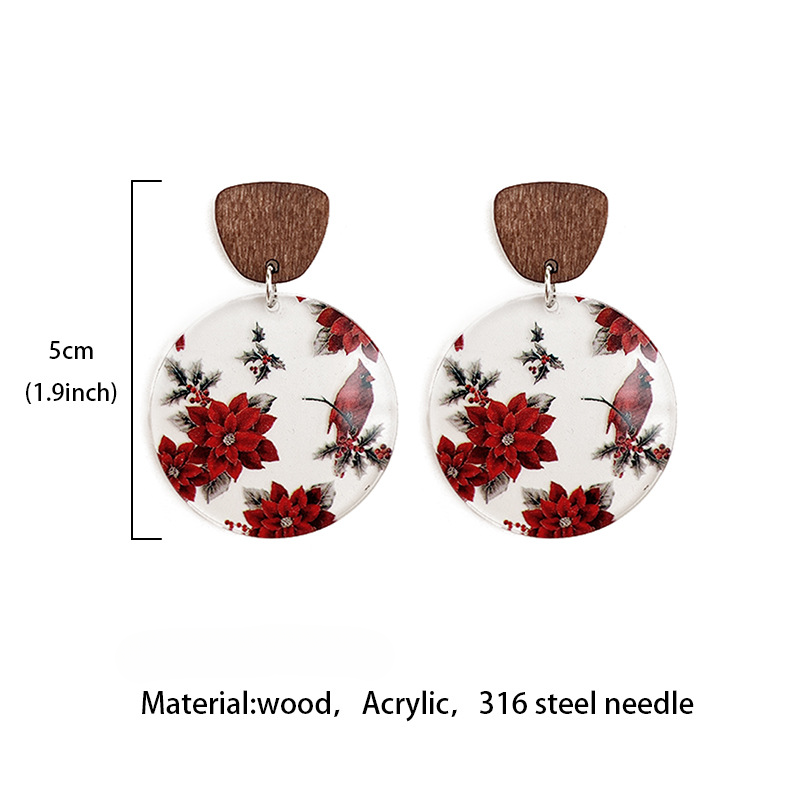 Wholesale Christmas Lights Snowflake Acrylic Earrings ACC-ES-XinChuan050