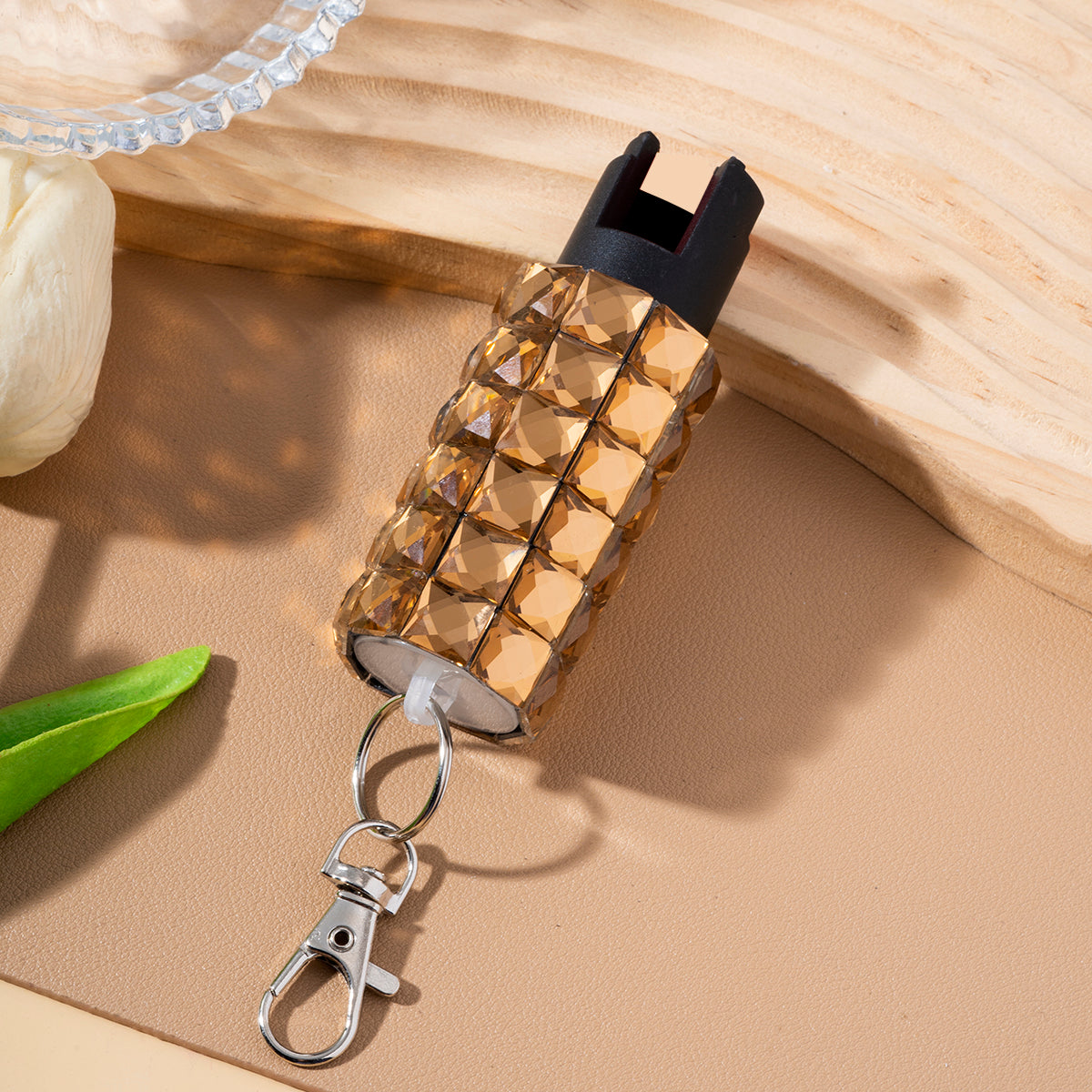 Wholesale Ladies Push Liquid Outdoor Spray Stickers Diamond Bottle Keychain ACC-KC-XingChu002